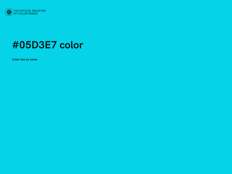 #05D3E7 color image