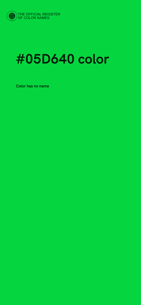 #05D640 color image