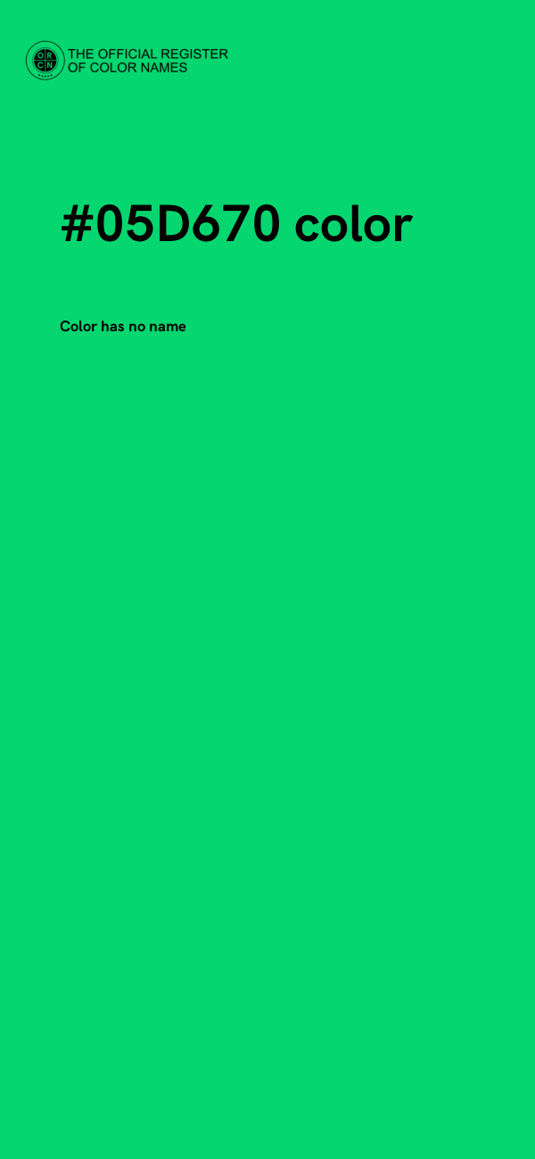 #05D670 color image