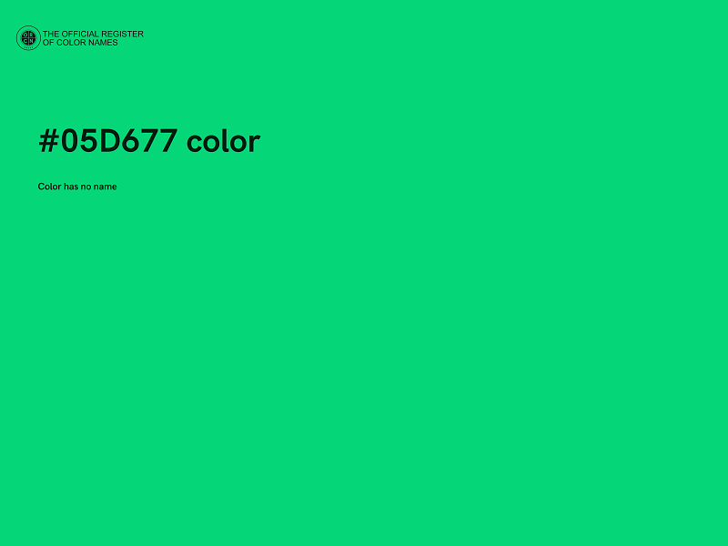 #05D677 color image