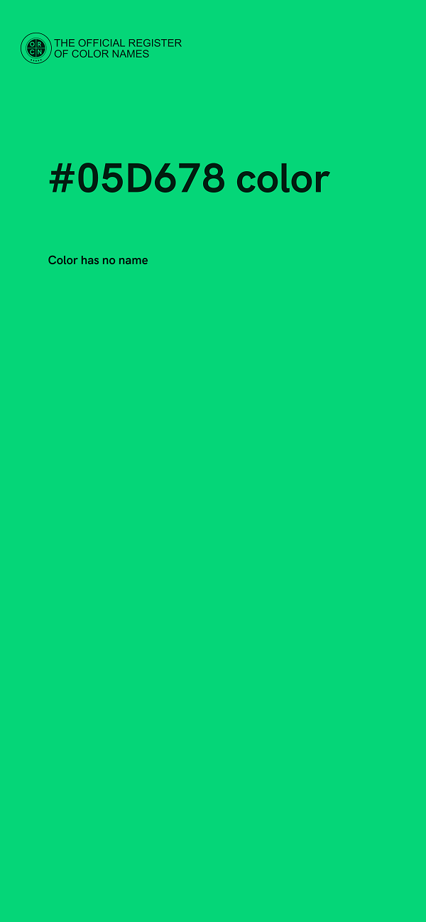 #05D678 color image