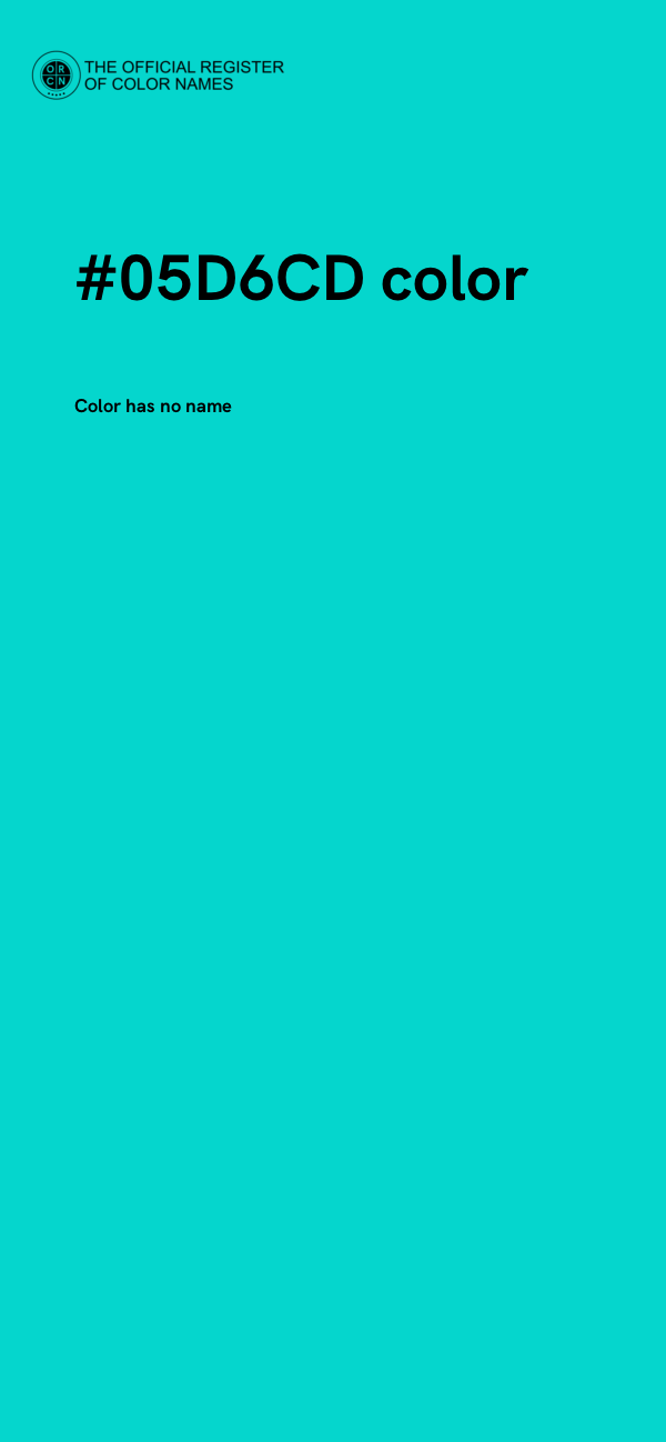 #05D6CD color image