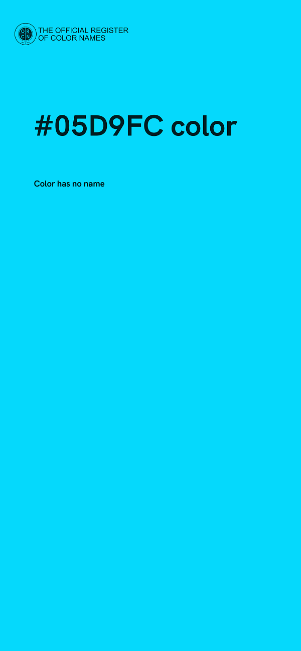 #05D9FC color image