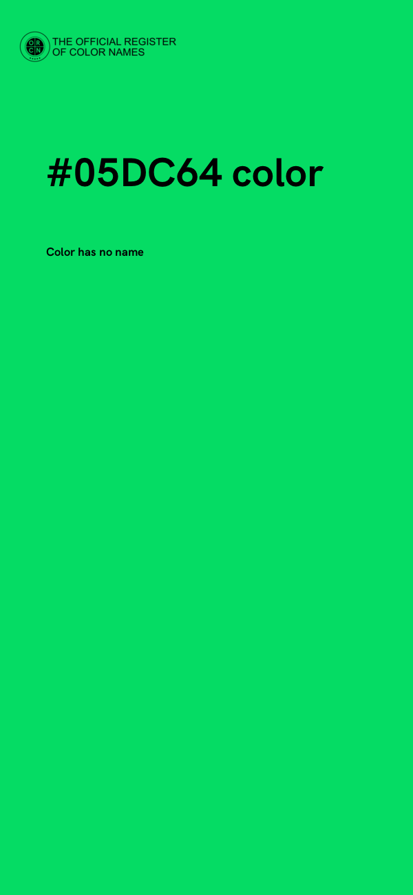 #05DC64 color image