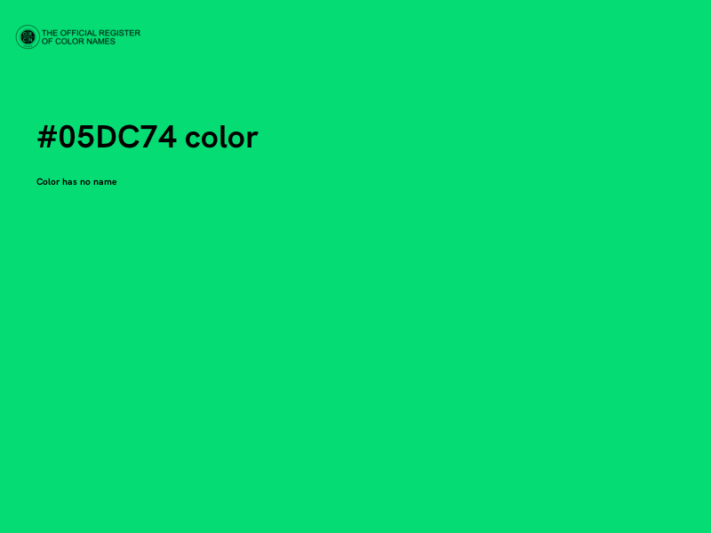 #05DC74 color image