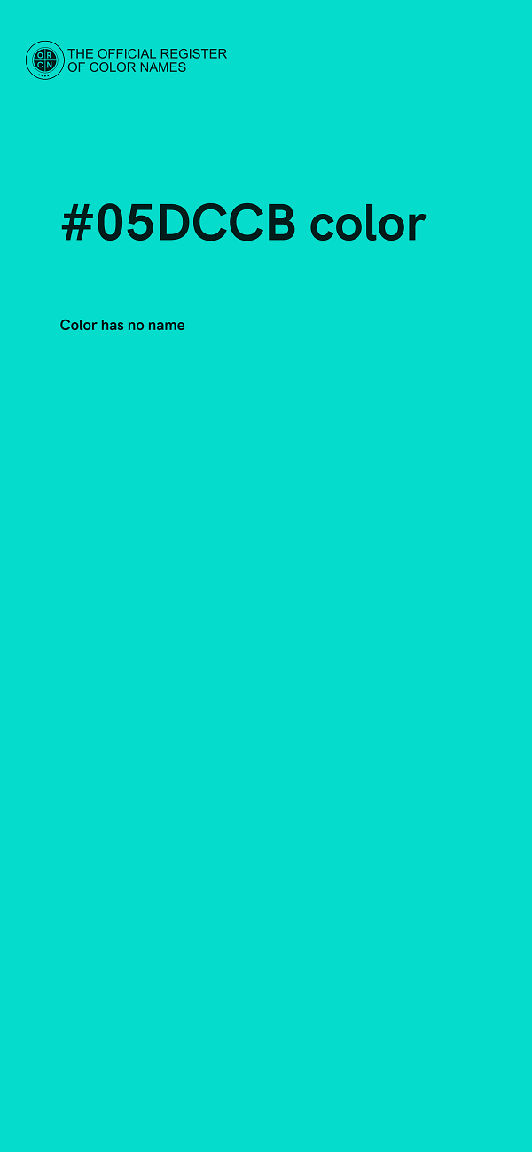 #05DCCB color image