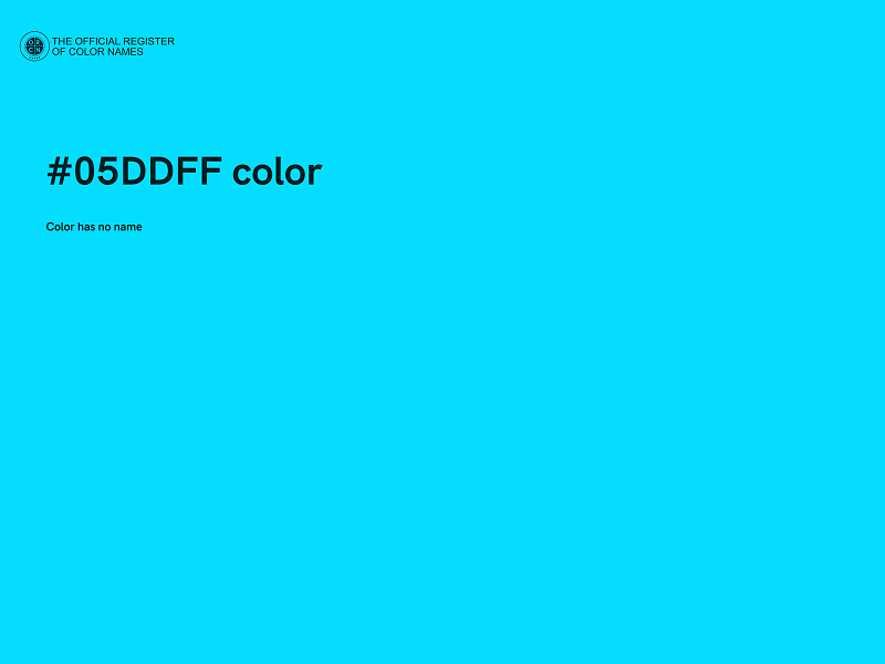 #05DDFF color image