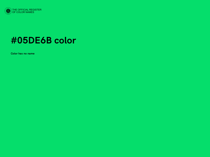 #05DE6B color image