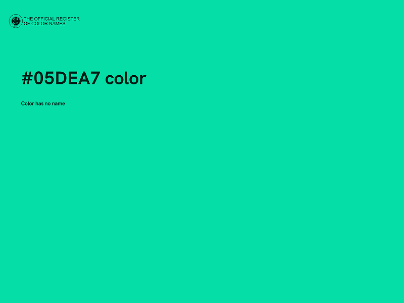 #05DEA7 color image