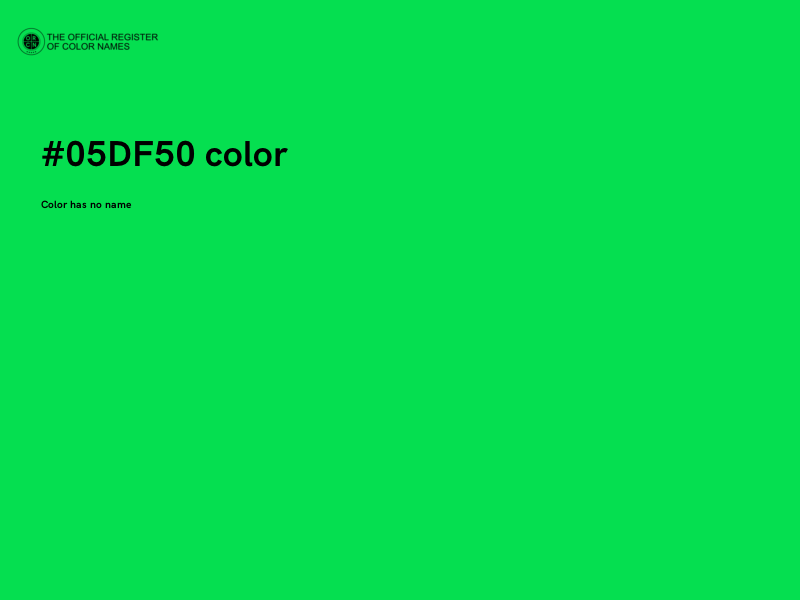 #05DF50 color image