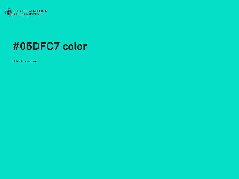 #05DFC7 color image