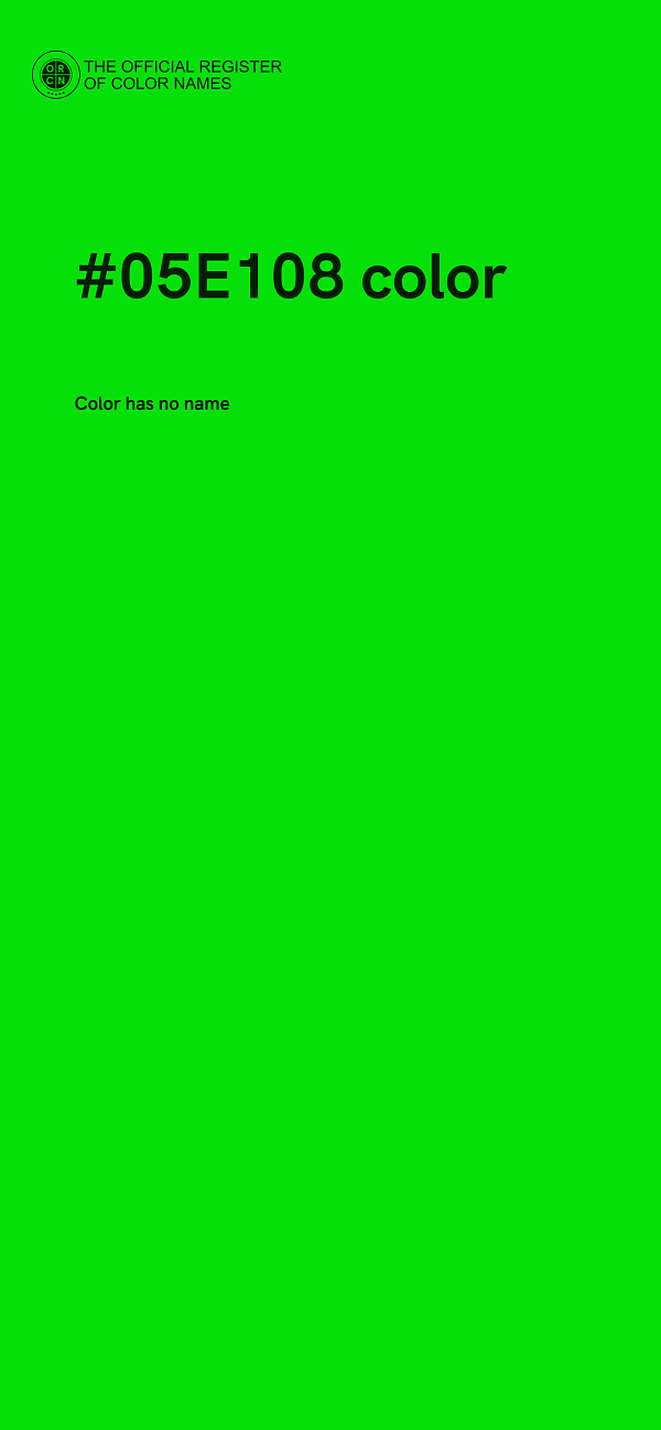 #05E108 color image