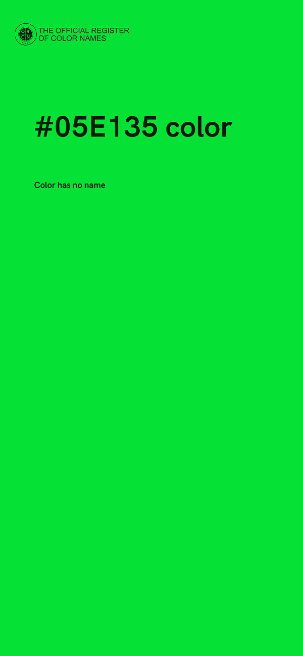 #05E135 color image