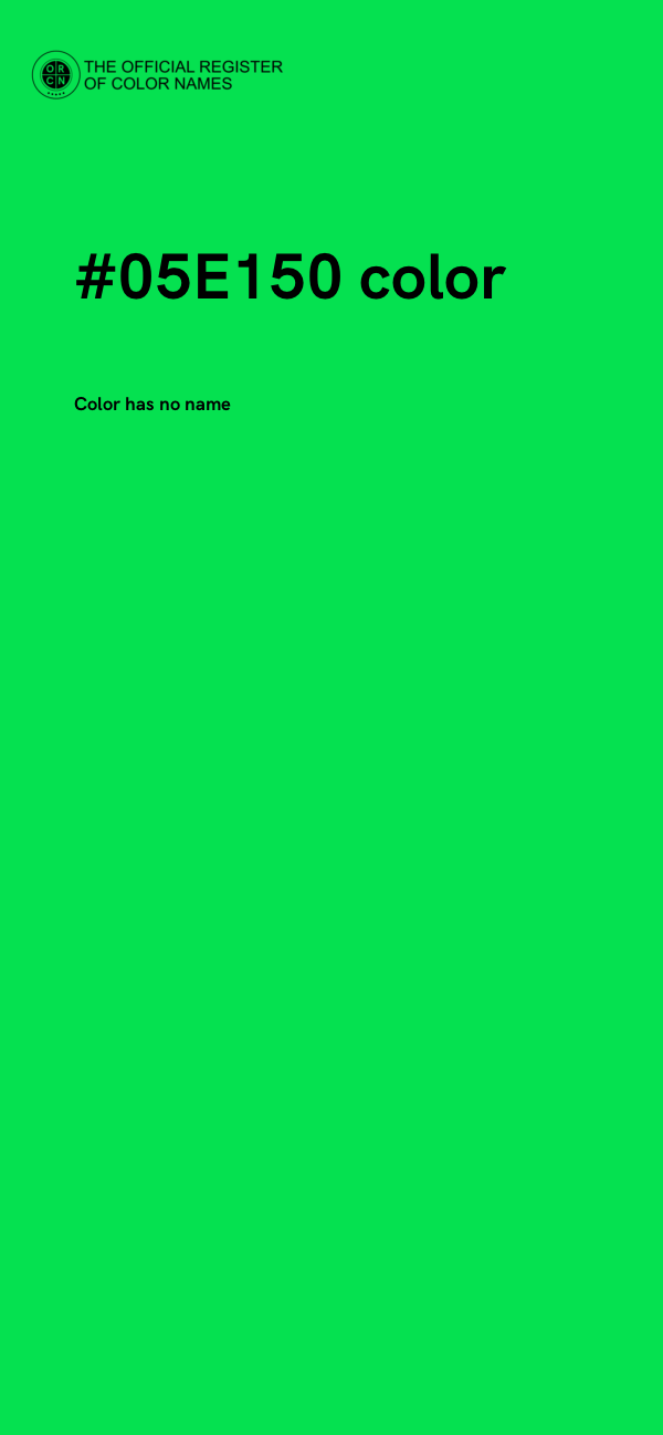 #05E150 color image