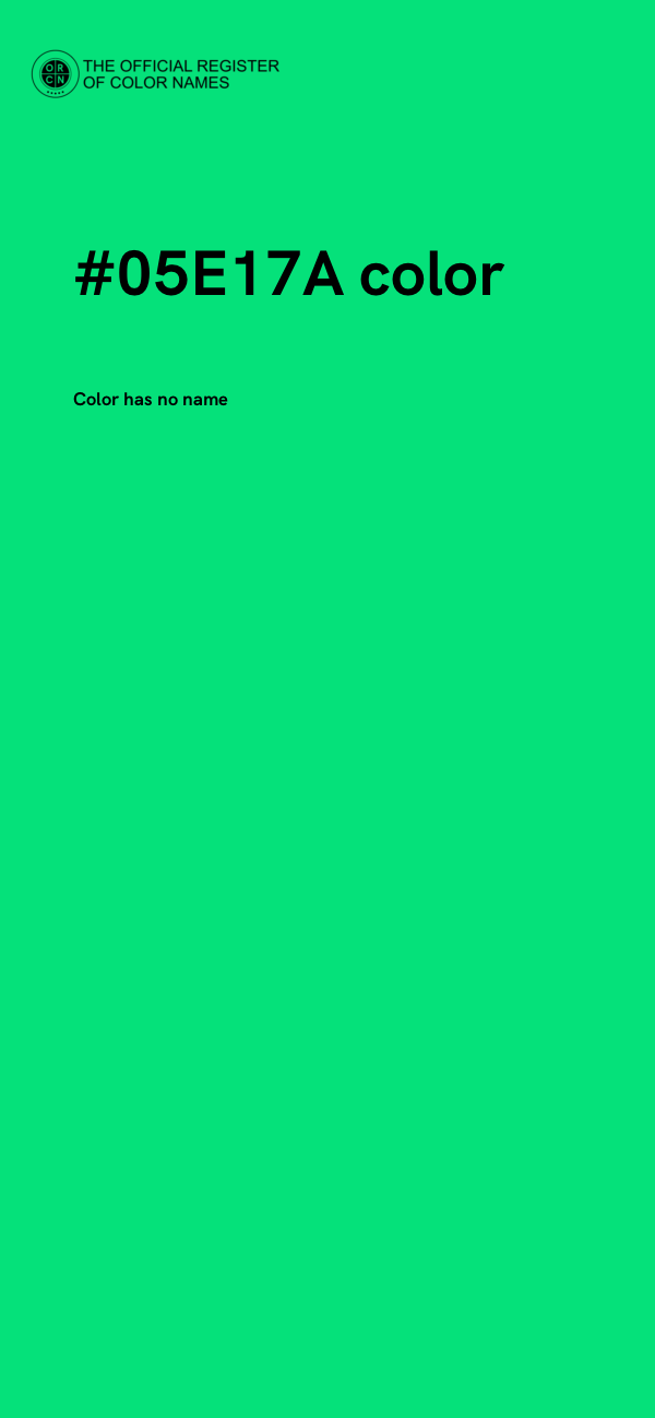 #05E17A color image