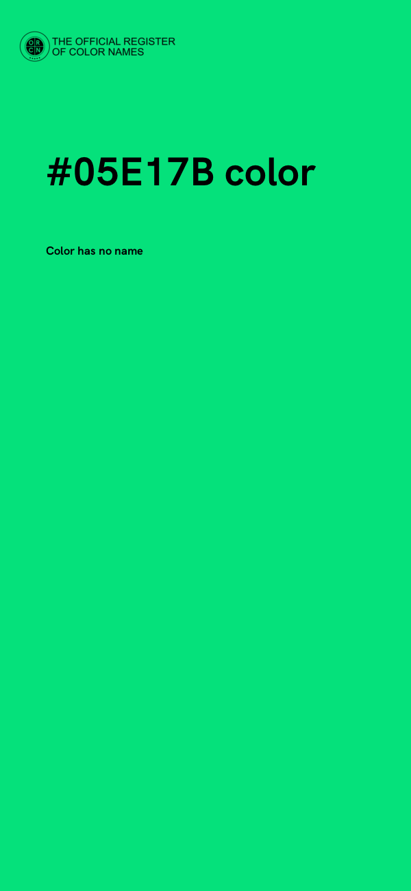 #05E17B color image