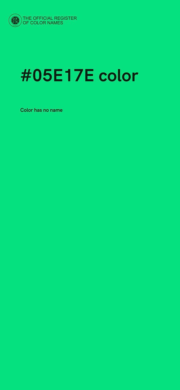#05E17E color image
