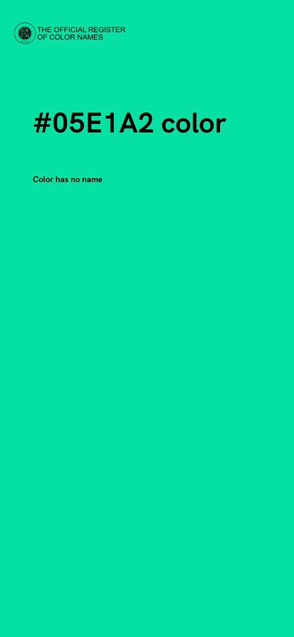 #05E1A2 color image