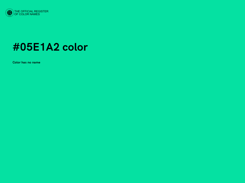 #05E1A2 color image
