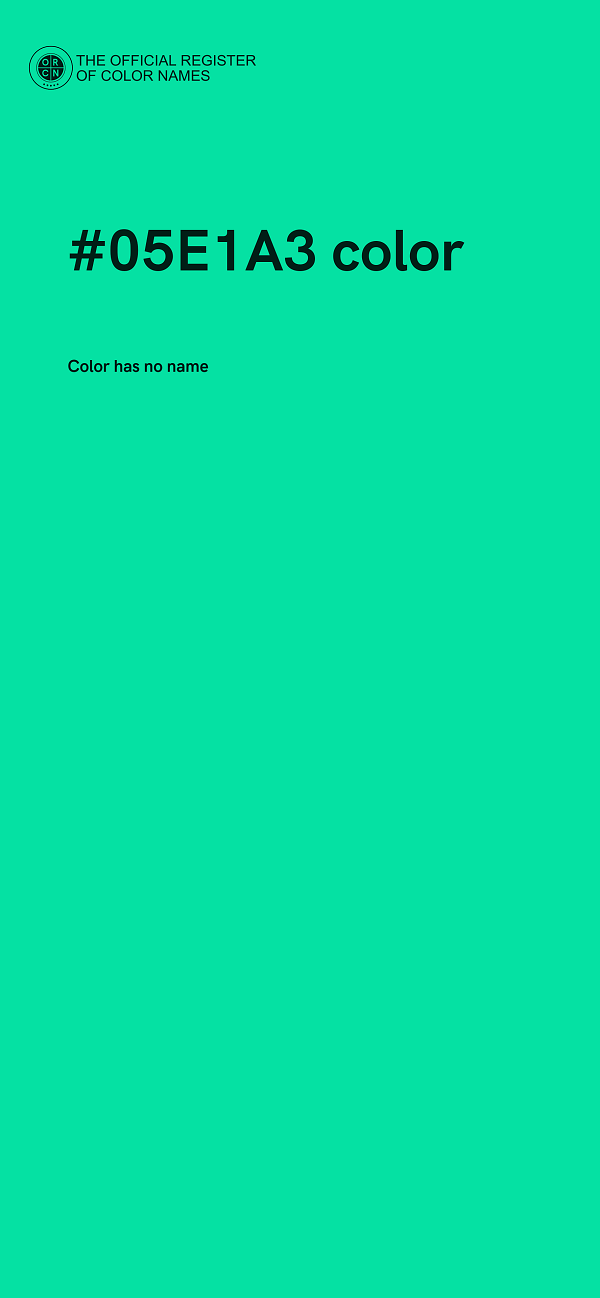 #05E1A3 color image