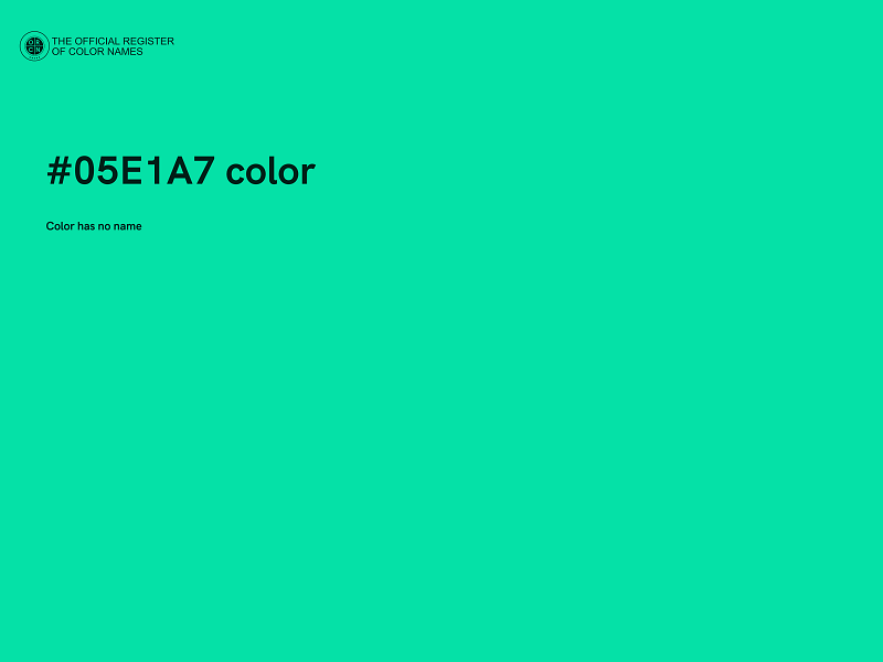 #05E1A7 color image