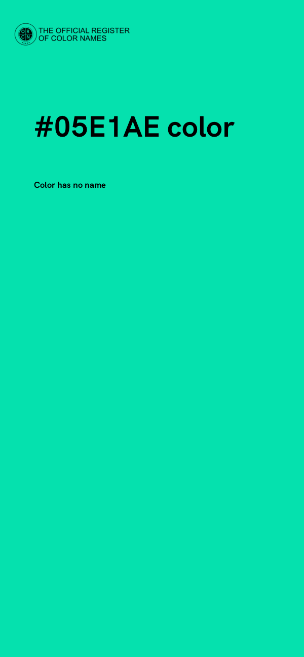 #05E1AE color image