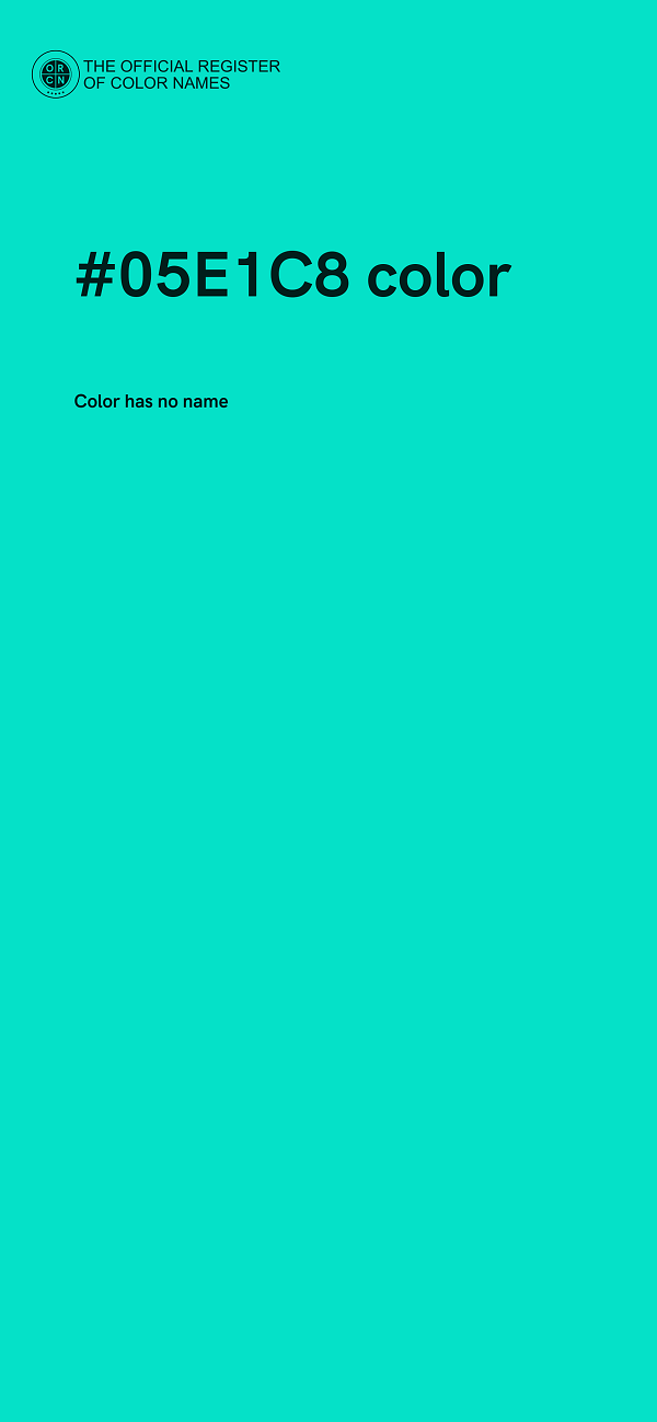 #05E1C8 color image