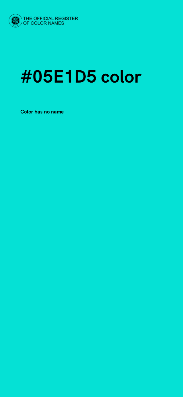 #05E1D5 color image