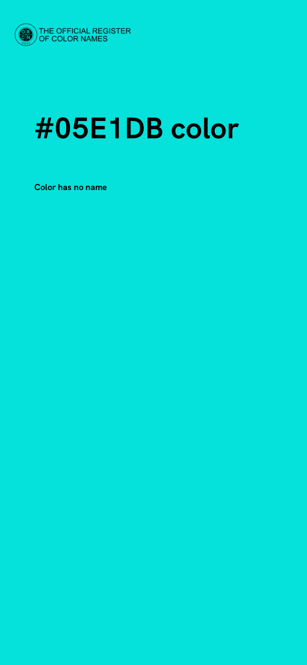#05E1DB color image