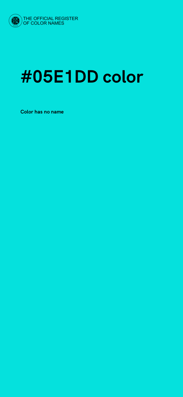 #05E1DD color image