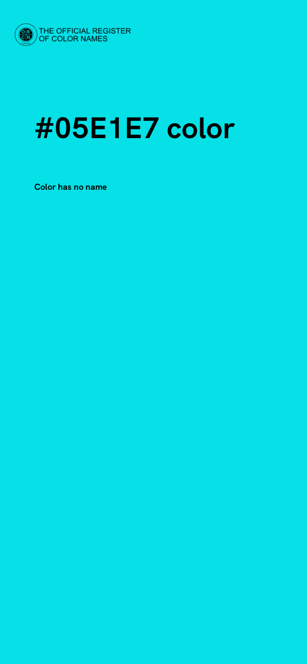 #05E1E7 color image
