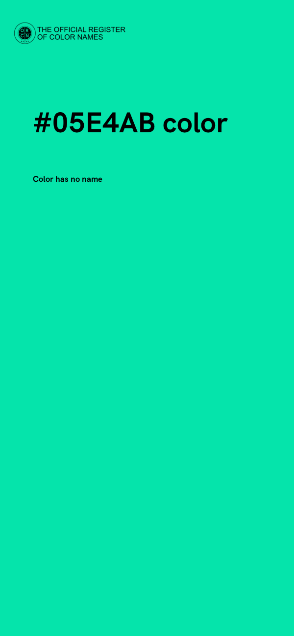 #05E4AB color image