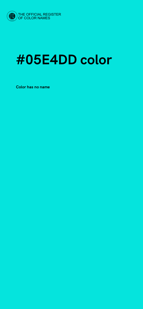 #05E4DD color image