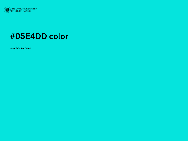 #05E4DD color image