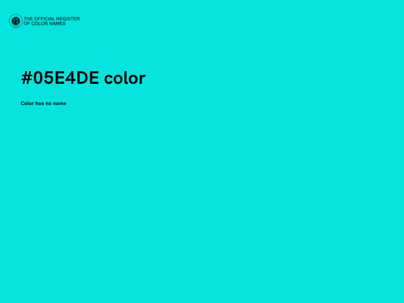 #05E4DE color image