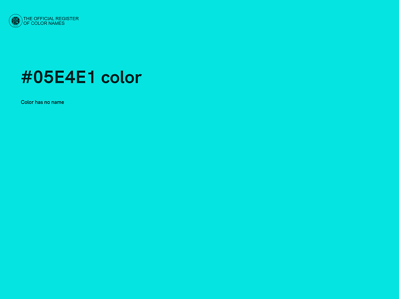 #05E4E1 color image