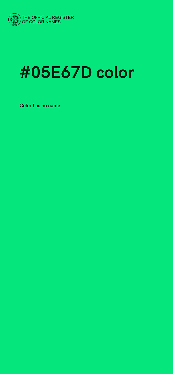 #05E67D color image