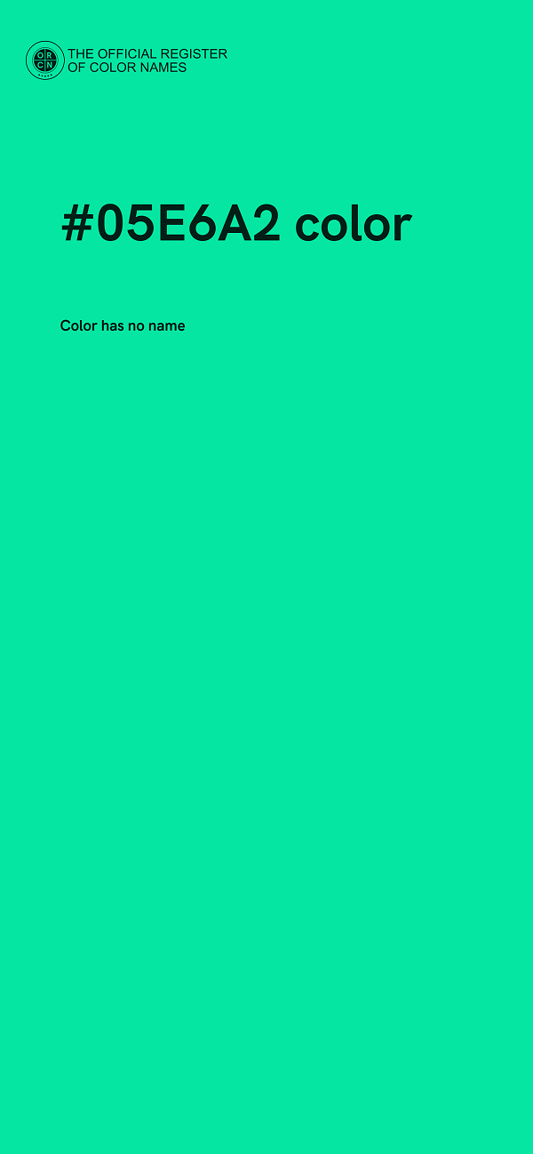 #05E6A2 color image