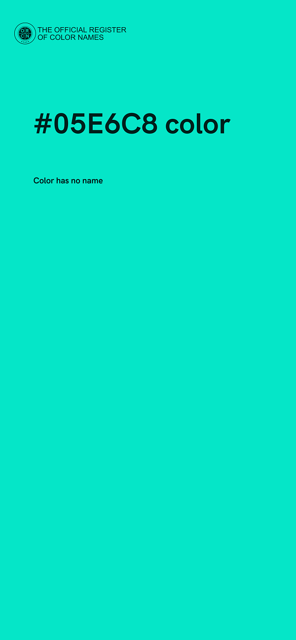 #05E6C8 color image