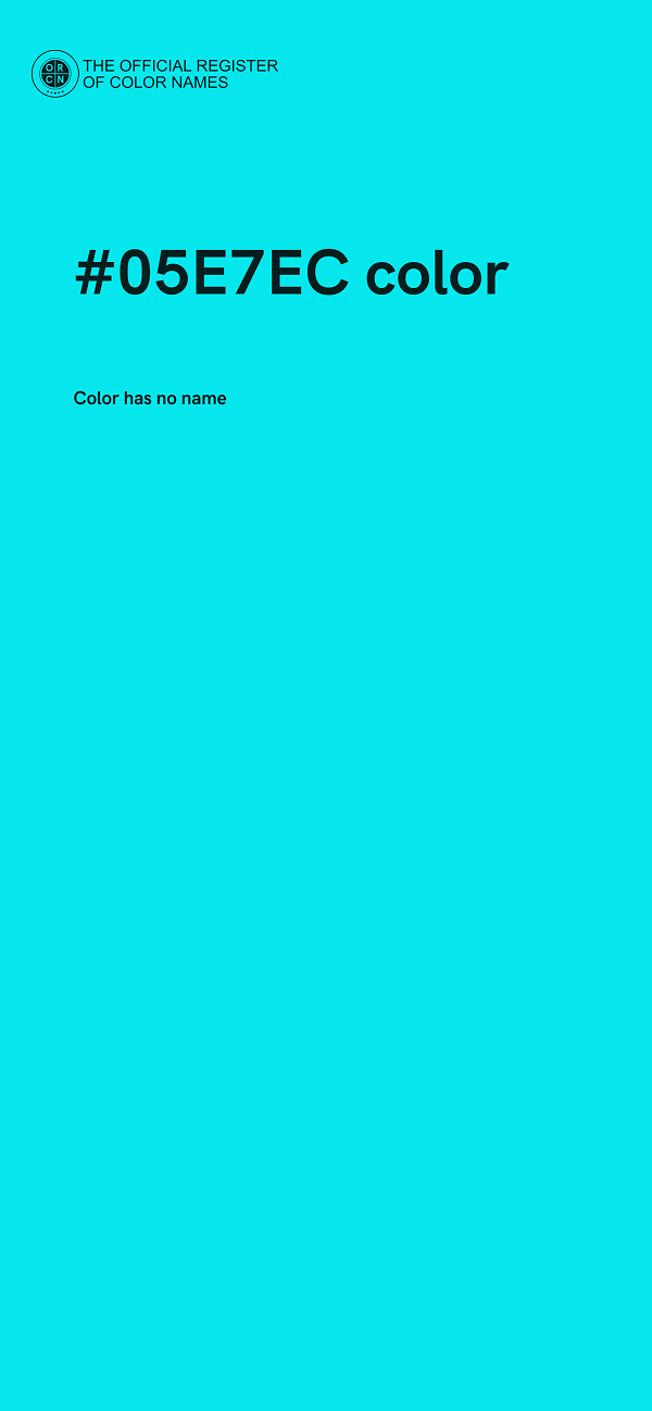 #05E7EC color image