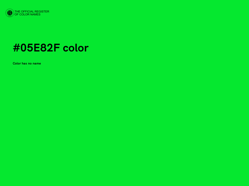 #05E82F color image