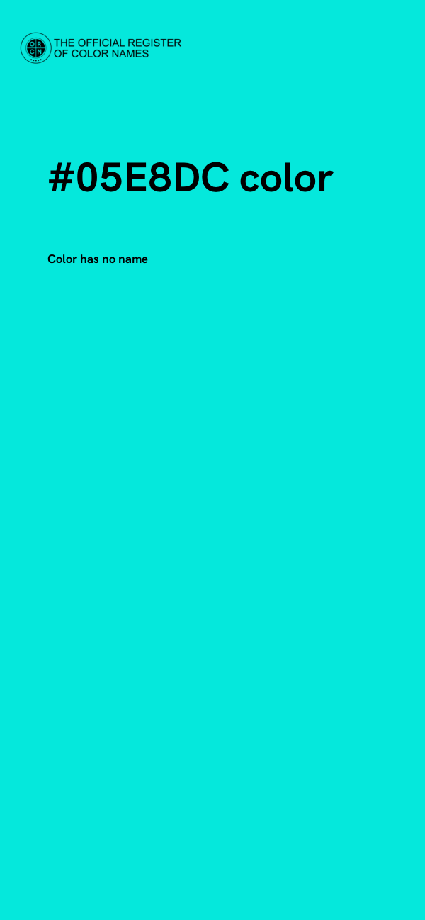 #05E8DC color image