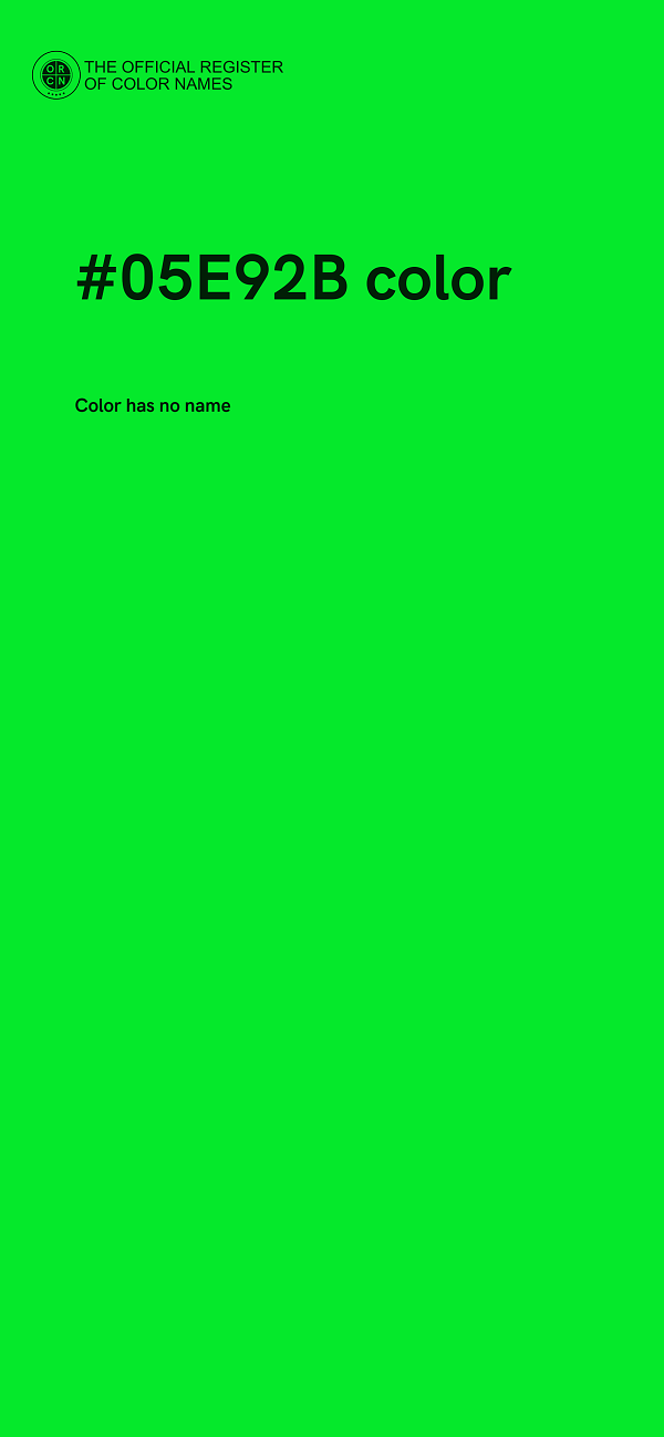 #05E92B color image