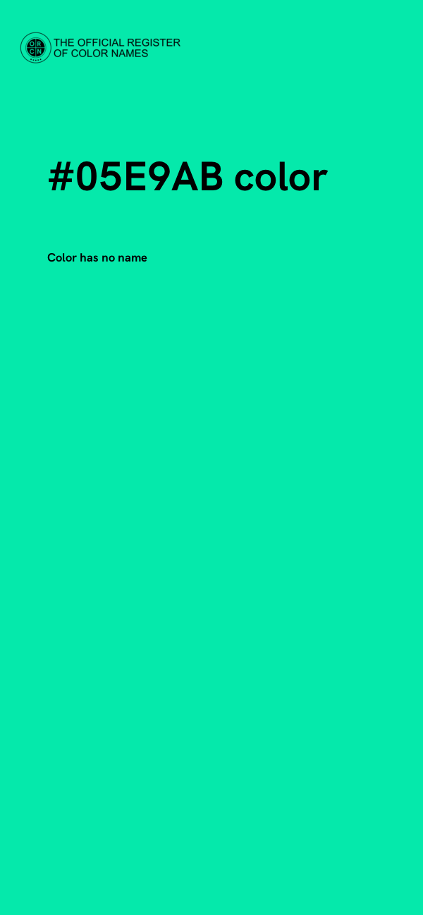 #05E9AB color image