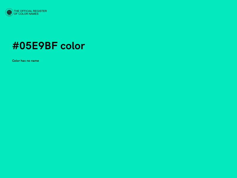 #05E9BF color image