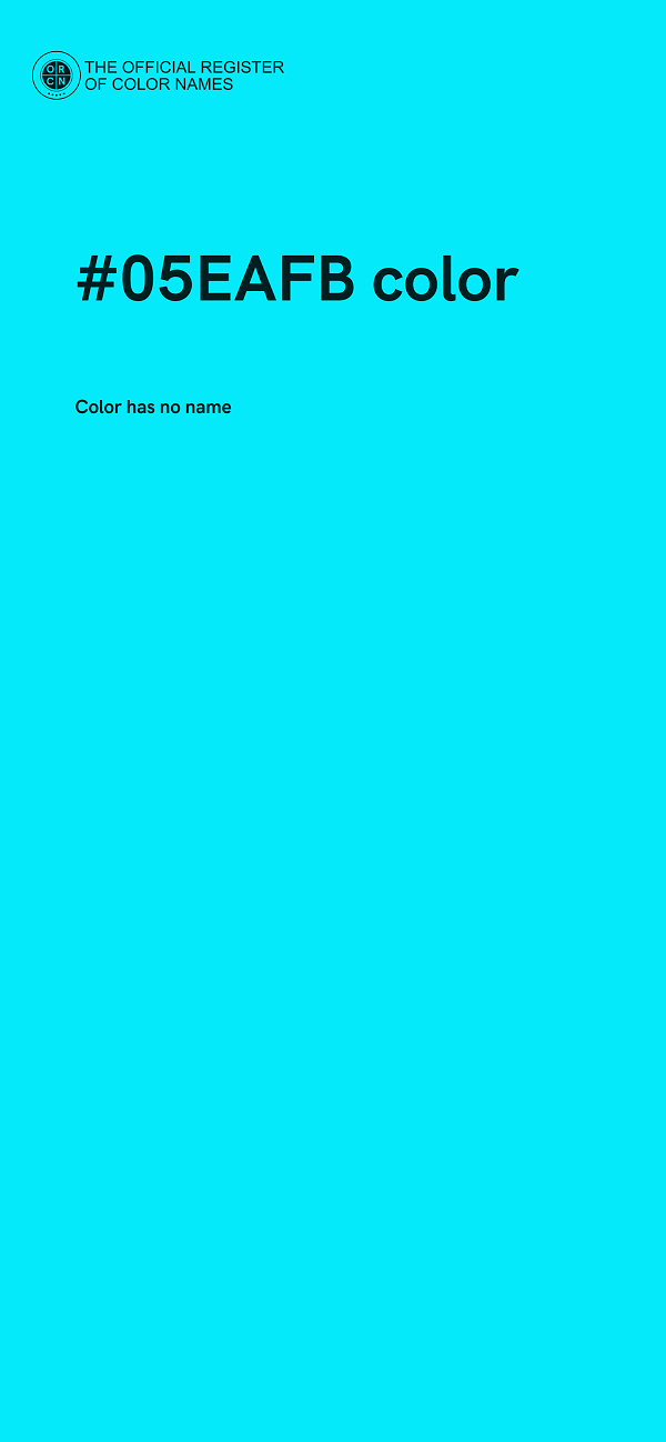 #05EAFB color image