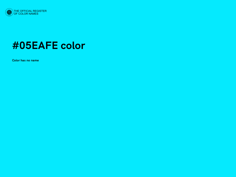 #05EAFE color image
