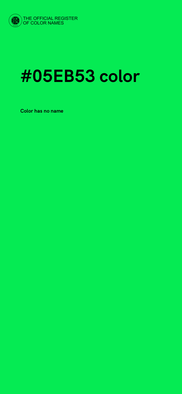 #05EB53 color image