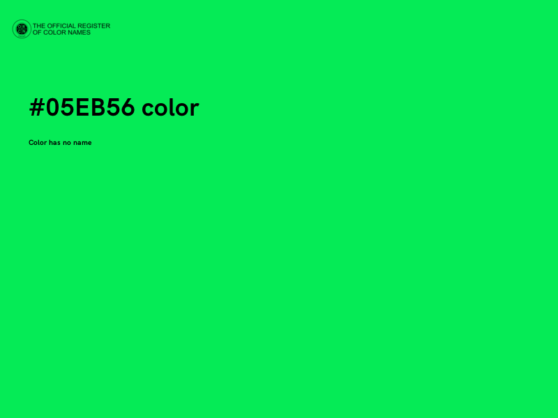 #05EB56 color image