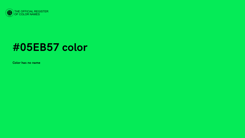 #05EB57 color image
